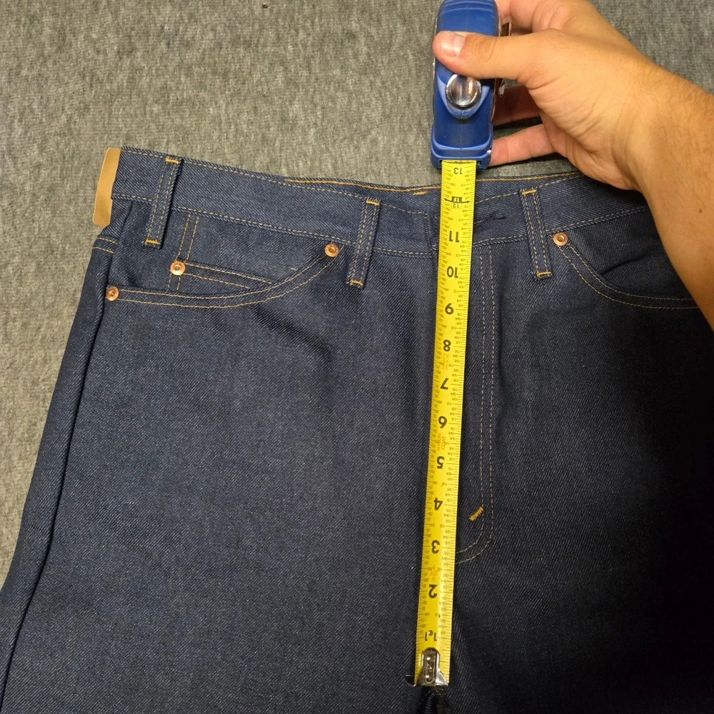 Vintage JC Penny Plain Pockets Boot Cut Jeans Mens 36x30 Blue Denim Raw NWT